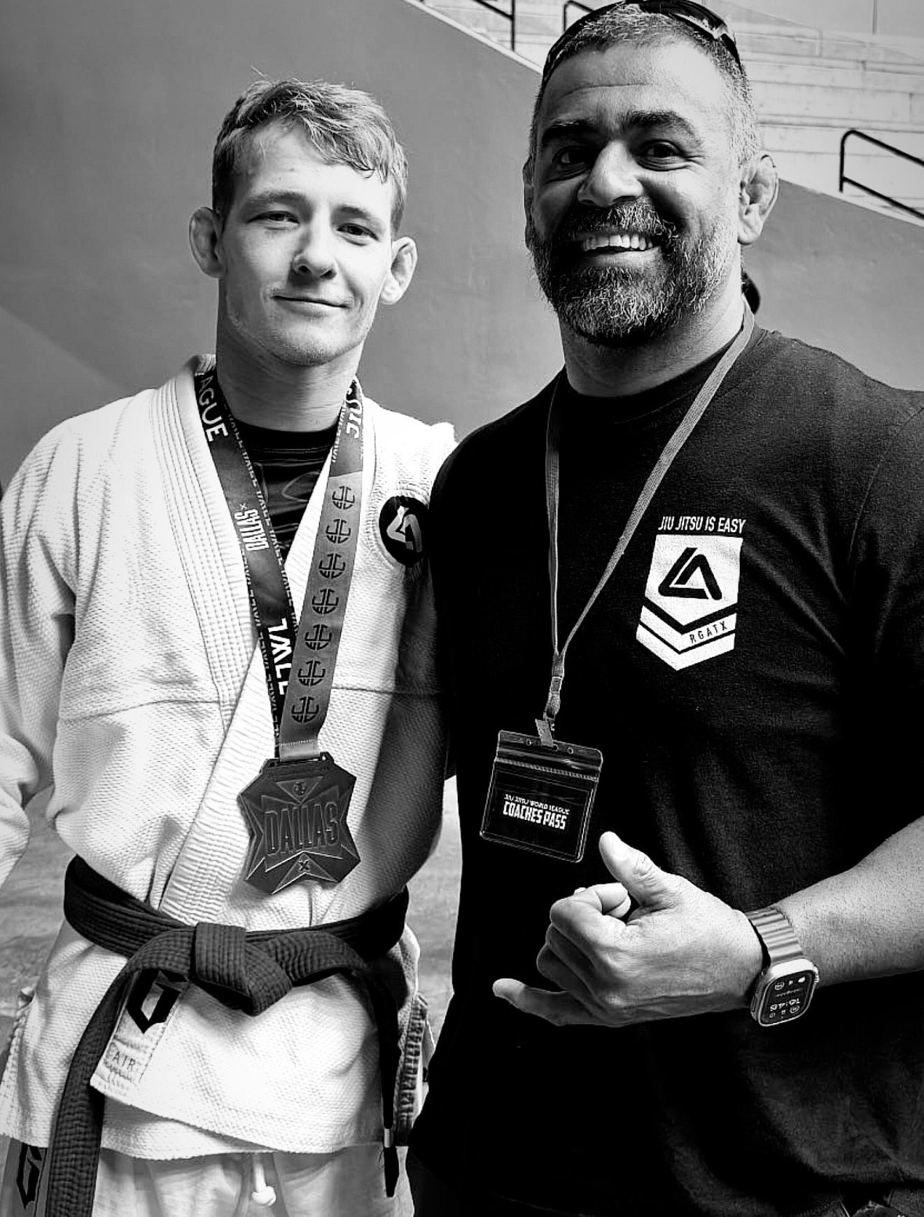 Coach Blade Steelman and Professor Alex Faria at a kids tournament