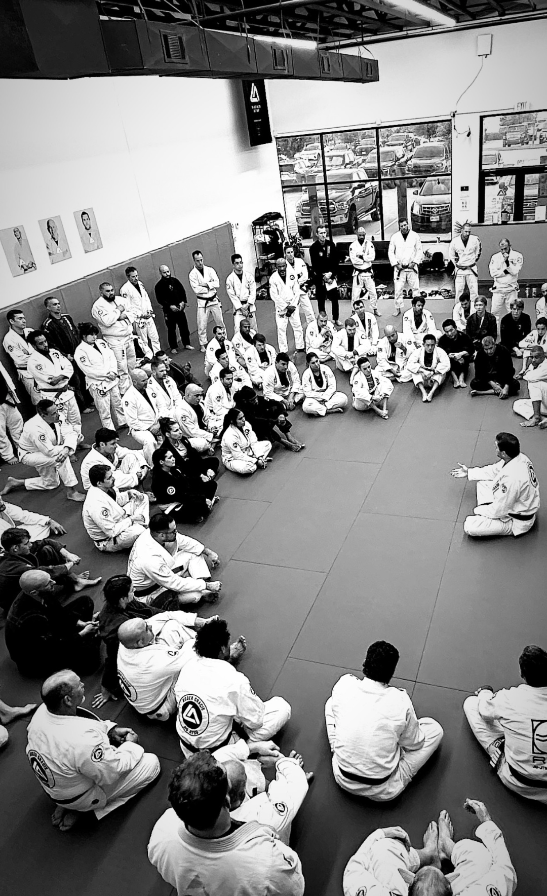 Professor addressing the class before training